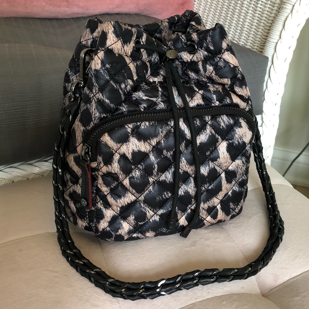 MZ Wallace Crosby Drawstring Bucket Bag EUC